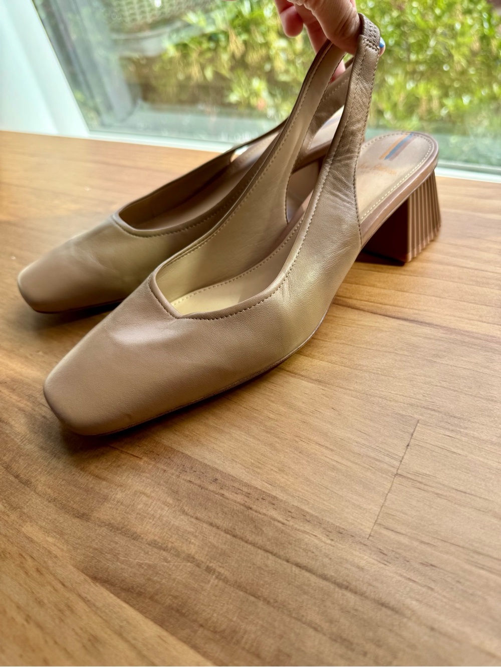 Sam Edelman (USED) Slingback Block Heel Pumps in Beige Nude Size 9 - Picture 13 of 13